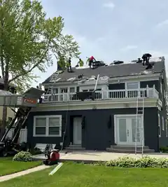 Solaris crew installing a residential roof